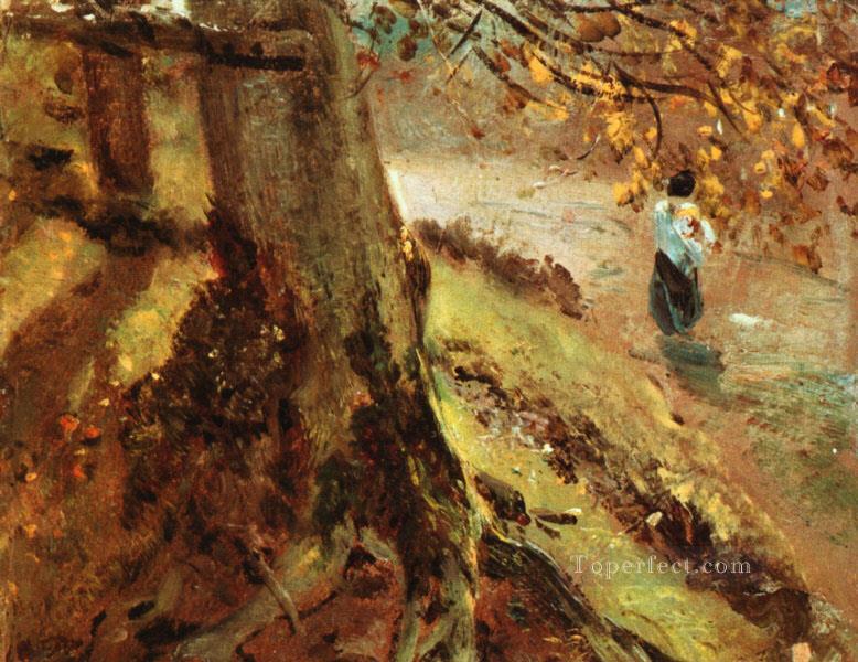Tree trunks Romantic John Constable Oil Paintings